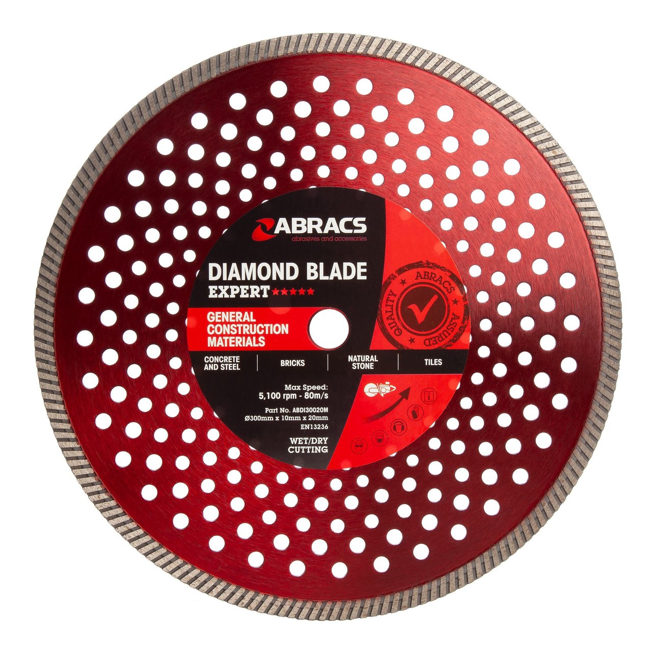 Abracs ABDI30020M Expert General Diamond Blade 300mm x 10mm x 20 mm