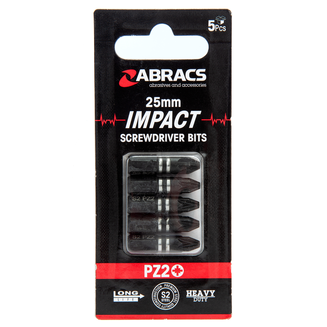 Abracs IPZ22505 PZ2 Ударни накрайници за отвертка 25 мм (пакет от 5)