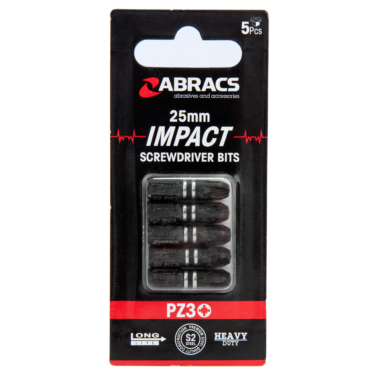 Abracs IPZ32505 PZ3 Ударни накрайници за отвертка 25 мм (пакет от 5)