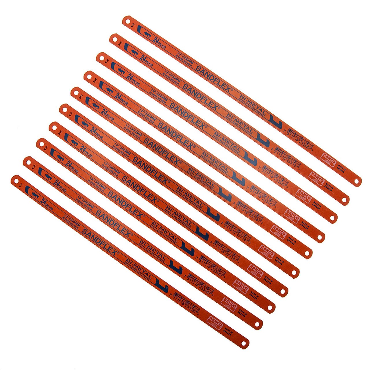 Bahco 3906 Sandflex HSS двуметални ножове за ножовка 12 инча x 24TPI (10 опаковки)