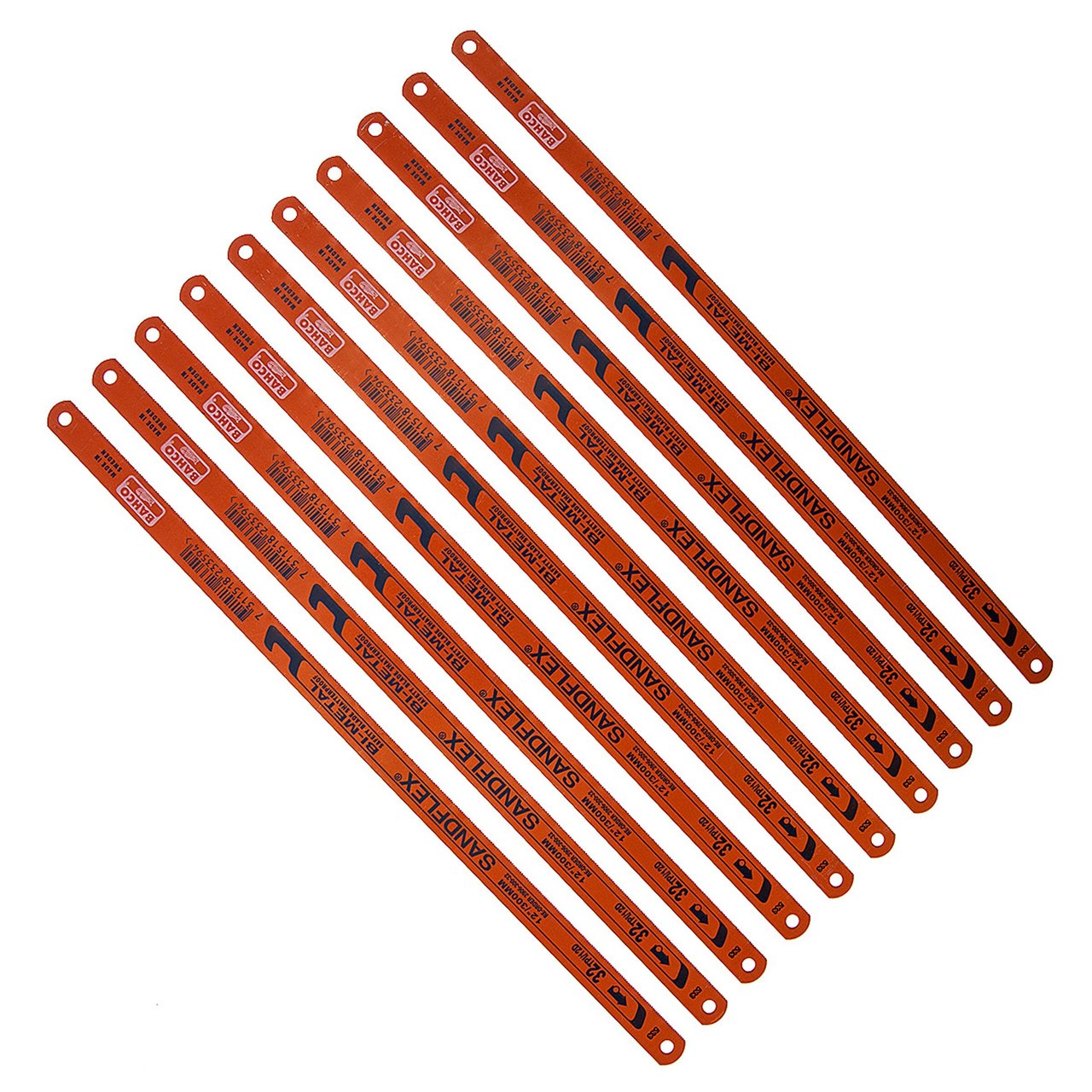 Bahco 3906 Sandflex HSS двуметални ножове за ножовка 12 инча x 32TPI (10 опаковки)