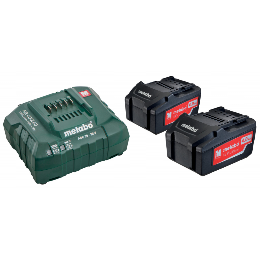 Базов комплект акумулатори 18V ASC 30-36 + 2x4.0Ah LiPower