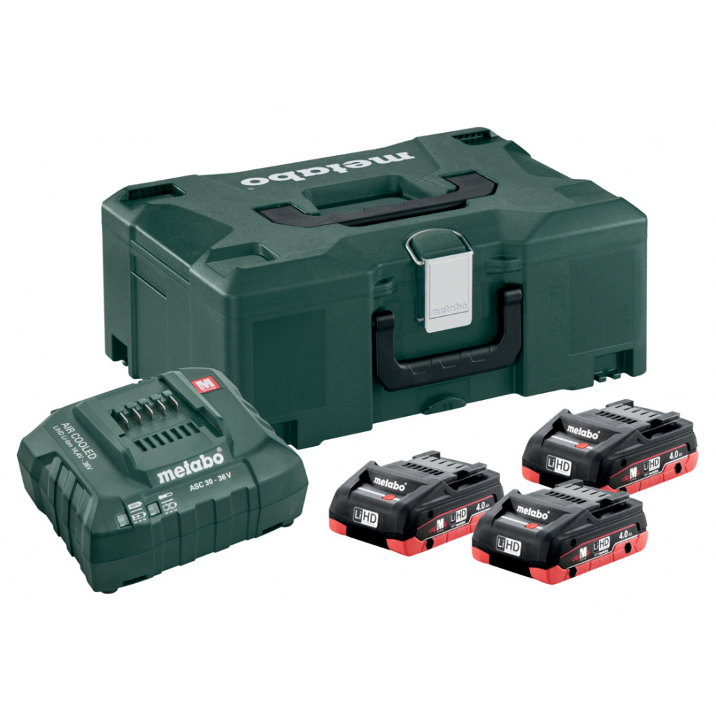 Базов комплект акумулатори 18V ASC 30-36 + 3x4.0 Ah LiHD + Metaloc II