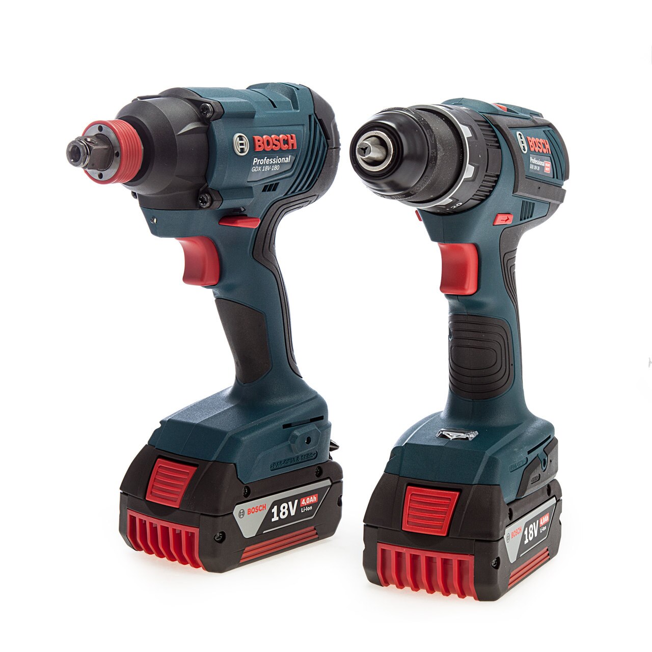 Bosch 06019G5275 Professional Twin Pack - Ударен Винтоверт GSB18V-28 + GDX 18V-180 Ударна Отвертка/ Гайковерт (2 x 4.0Ah батерии)