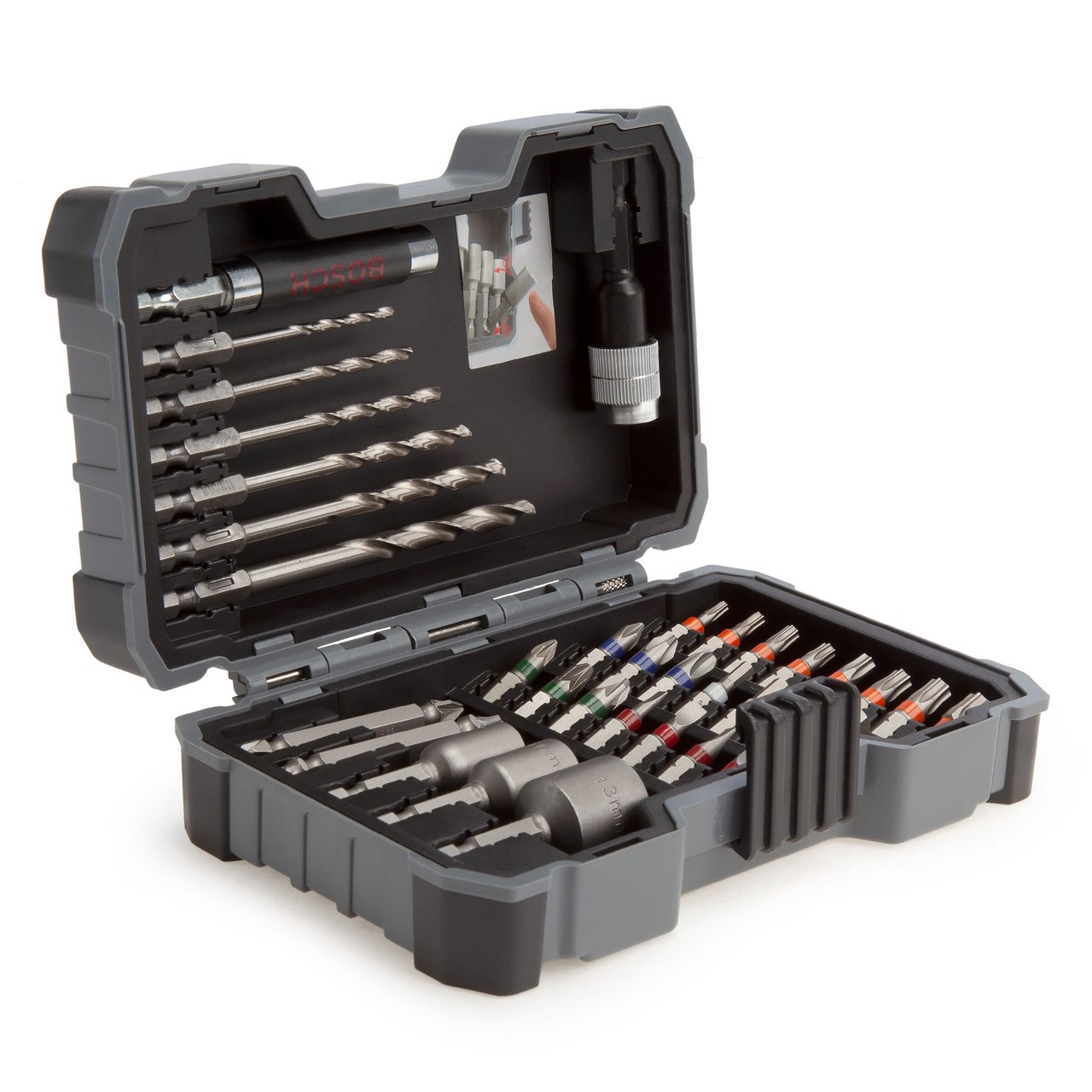 Bosch 2607017328 Свредла HSS-G за комплект битове за метал / отвертка (35 броя)