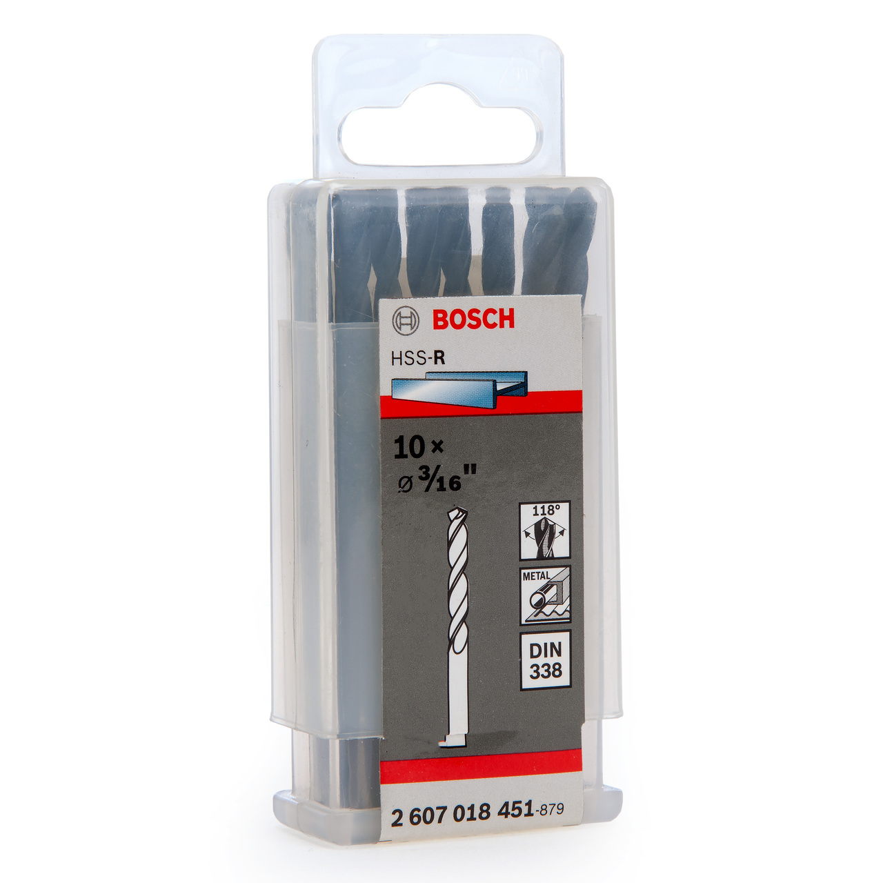 Bosch 2607018451 HSS-R DIN 338 Свредла за метал 3 / 16in (Опаковка от 10)