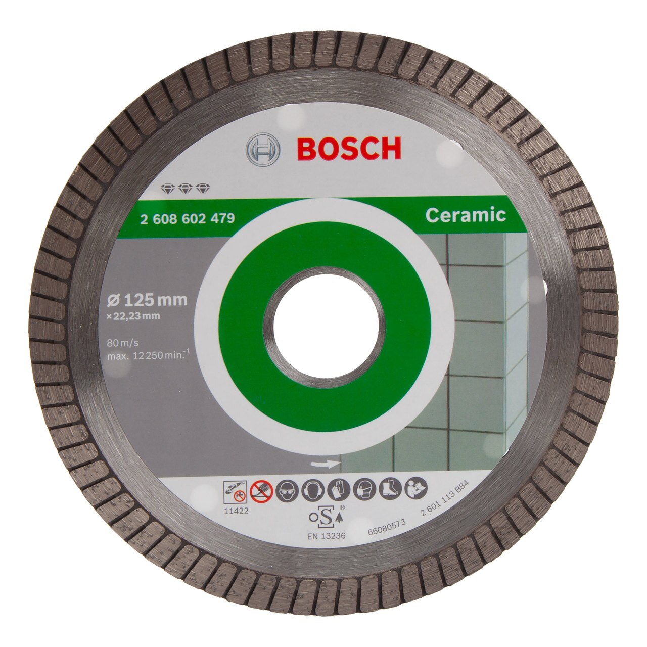 Bosch 2608602479 Най-доброто за керамичен екстра чист турбо диамантен режещ диск 125 мм