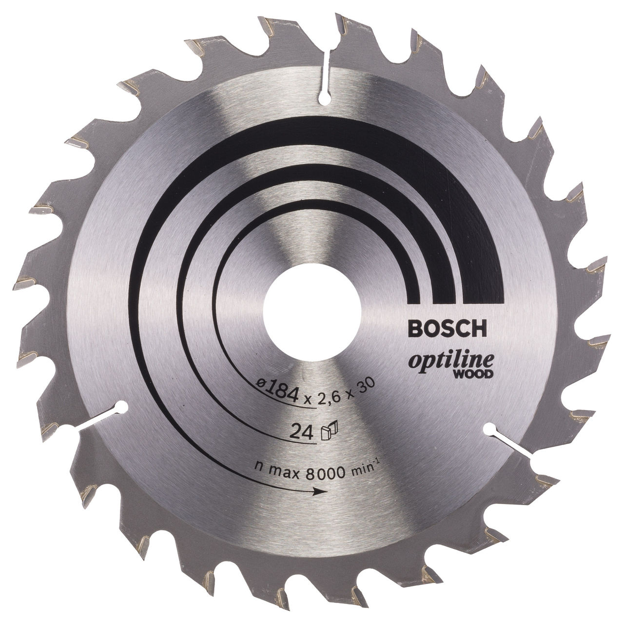 Bosch 2608640610 Optiline нож за циркуляр за дърво 184mm x 30mm x 24T