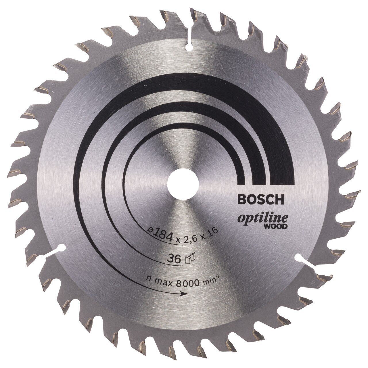 Bosch 2608640818 Optiline нож за циркуляр за дърво 184mm x 16mm x 36T