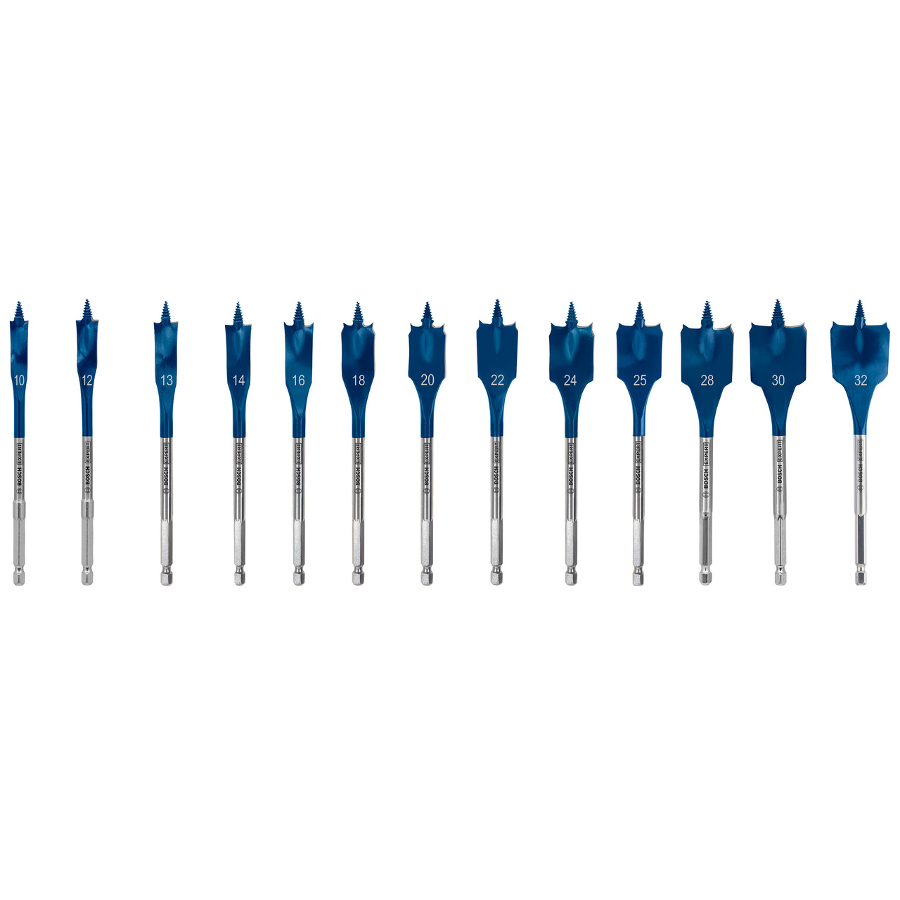 Комплект плоски битове Bosch 2608900336 Expert SelfCut Speed с шестостенен опашка (13 части)