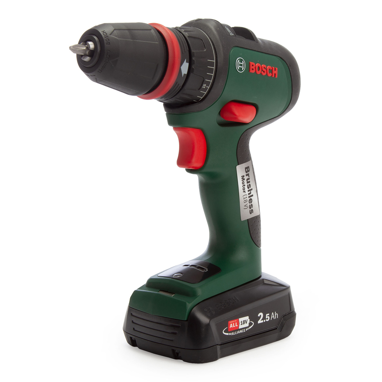 Bosch AdvancedDrill 18 18V Винтоверт с 3 адаптера (2 x 2,5Ah батерии)
