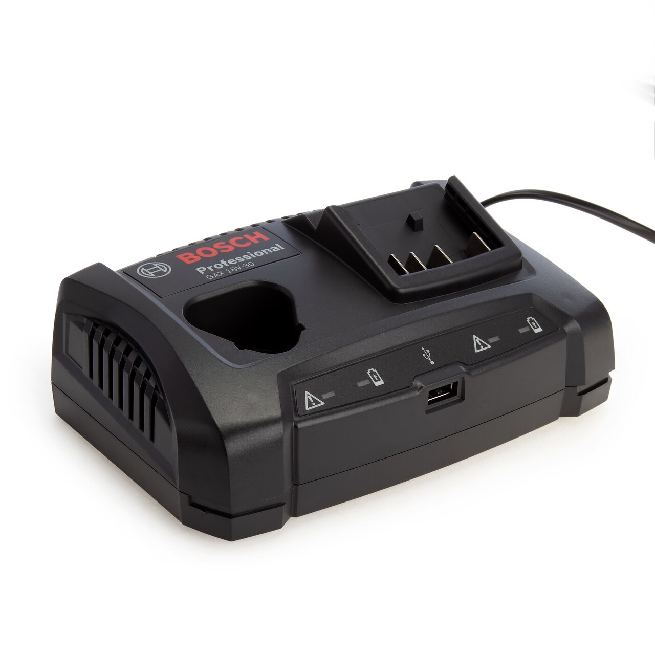 Bosch GAX 18V-30 Професионално 12V / 18V двойно зарядно устройство с USB порт
