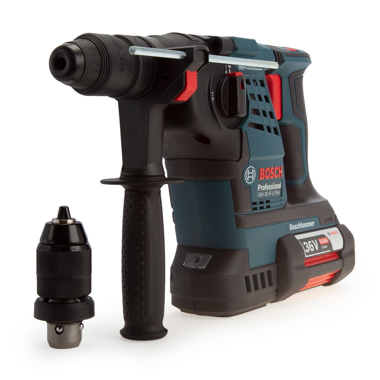 Bosch GBH 36 VF-LI Plus Professional SDS Plus ротационен чук с QCC (2 x 6.0Ah батерии)