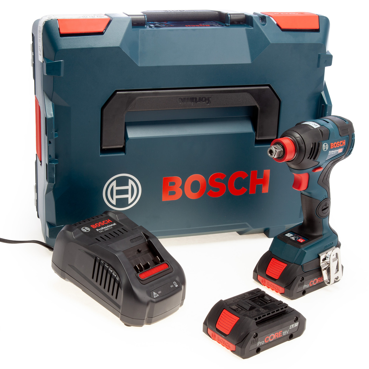 Bosch GDX 18V-200 C Професионален Ударна Отвертка/ Гайковерт за тежки условия (2 x 4,0 Ah ProCORE батерии)