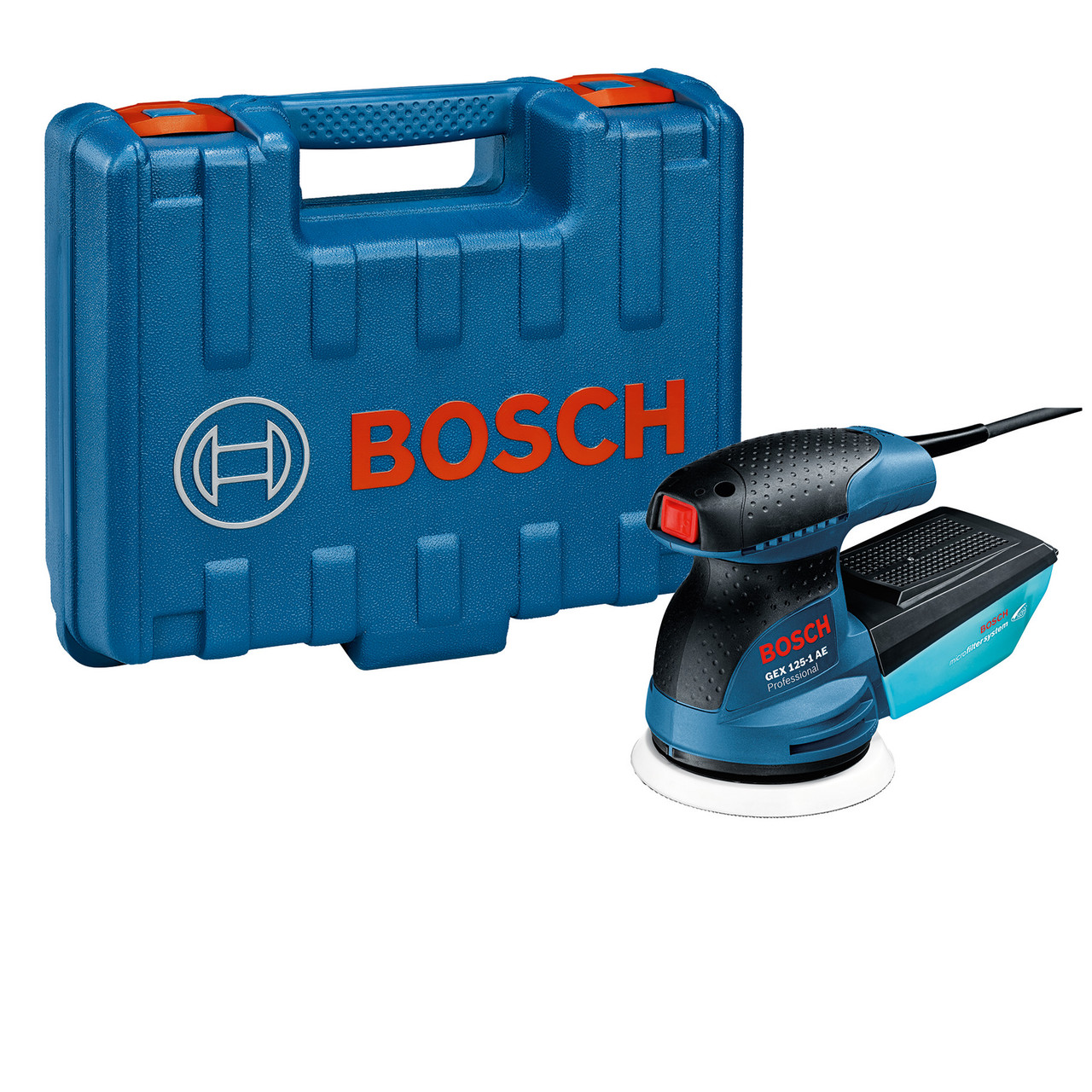 Bosch GEX 125-1 AE Професионална орбитална машина за шлифоване в кутия 240V