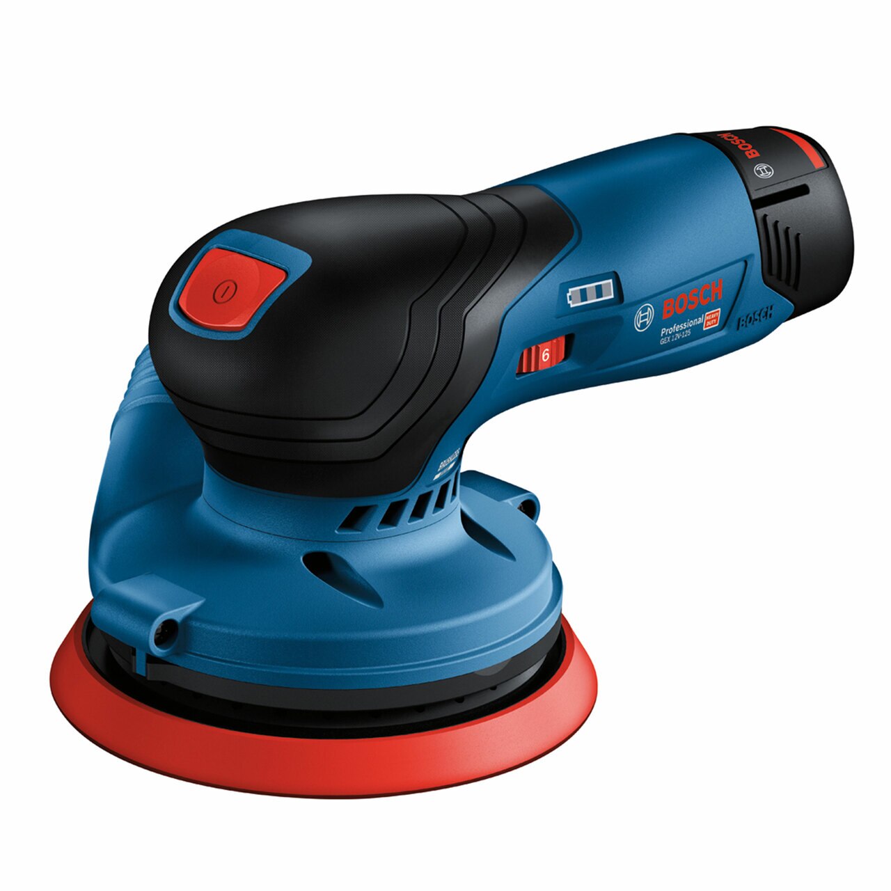 Bosch GEX 12V-125 5 инча / 125 мм произволна орбитална шлифовъчна машина за шлифоване (само корпус)