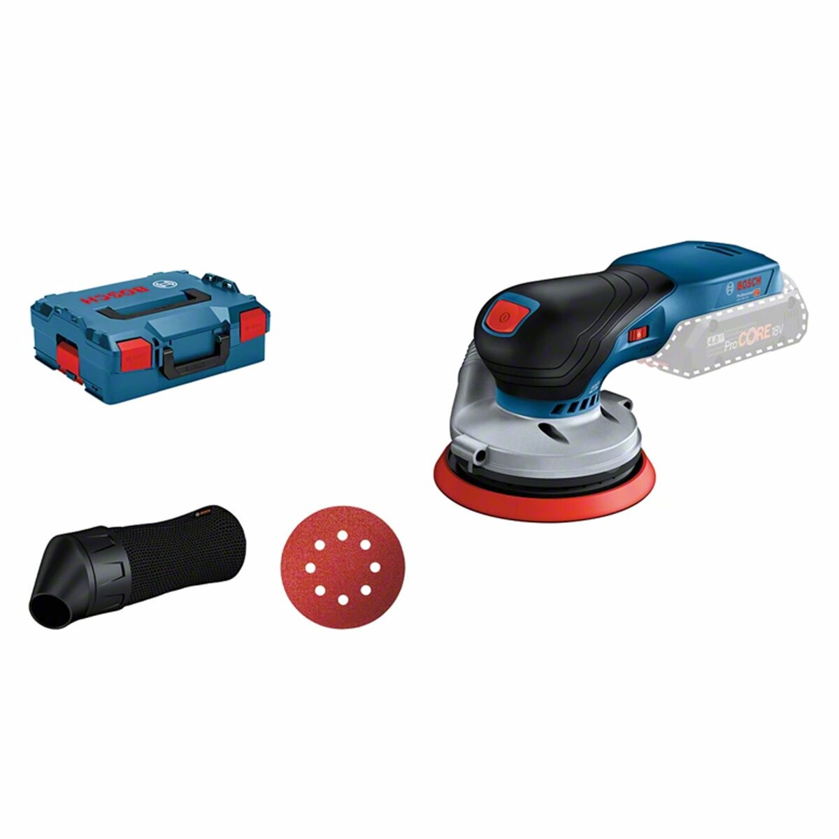 Bosch GEX 18V-125 5 инча / 125 мм Случайна орбитална шлифовъчна машина за шлифоване (само корпус) в L-Boxx