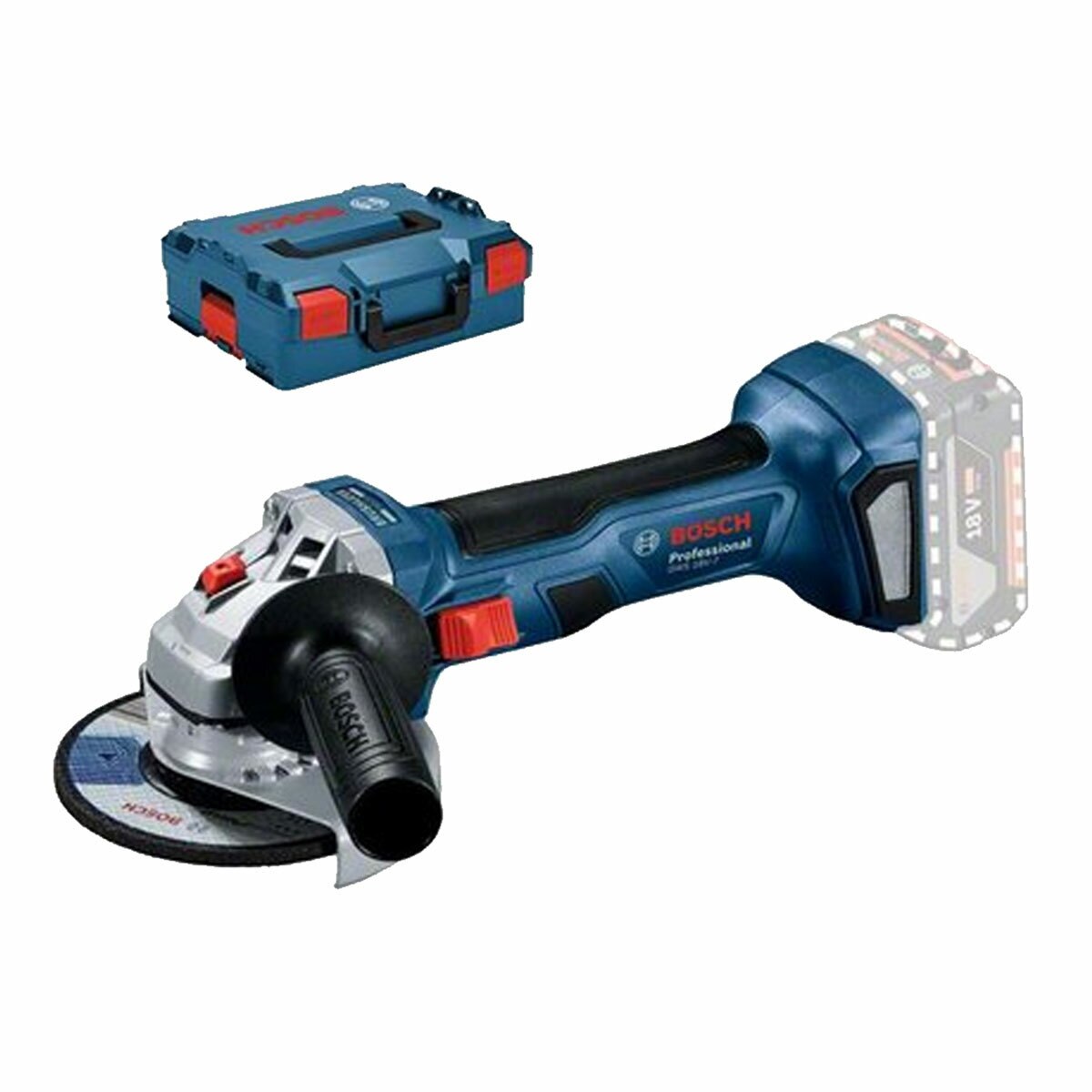 Bosch GWS 18V-7 Ъглошлайф 4,5 инча / 115 мм (само корпус) в L-Boxx