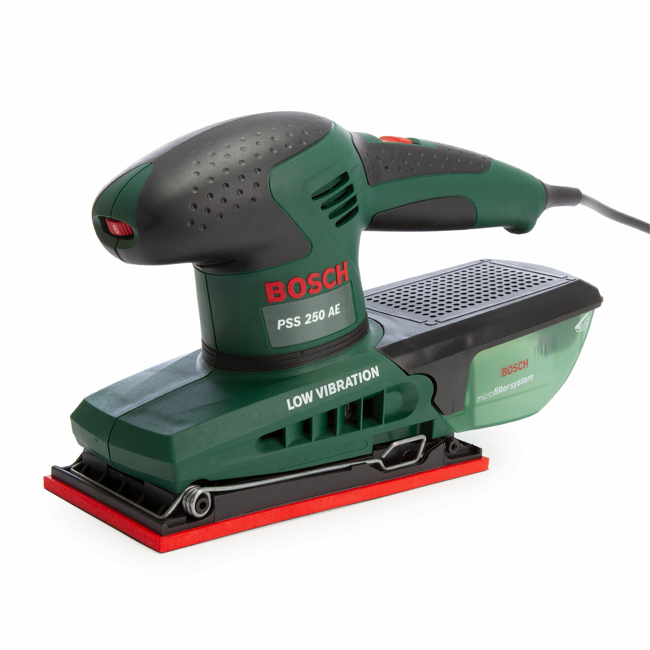 Bosch PSS 250 AE 1/3 листов орбитален машина за шлифоване (240V)