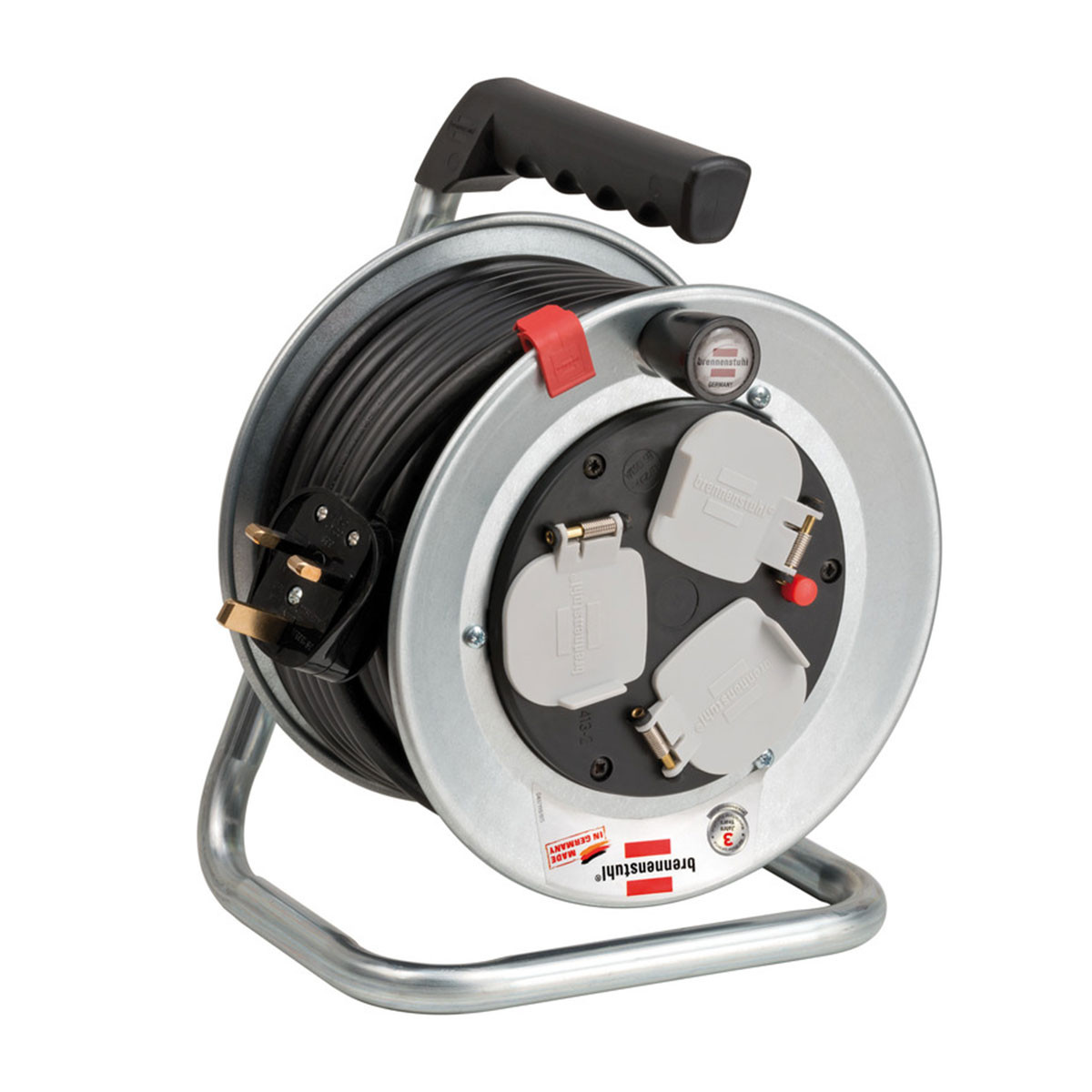 Brennenstuhl 1072933 Garant S Compact 3-Way Вложка Кабелна макара за вътрешна употреба 15m