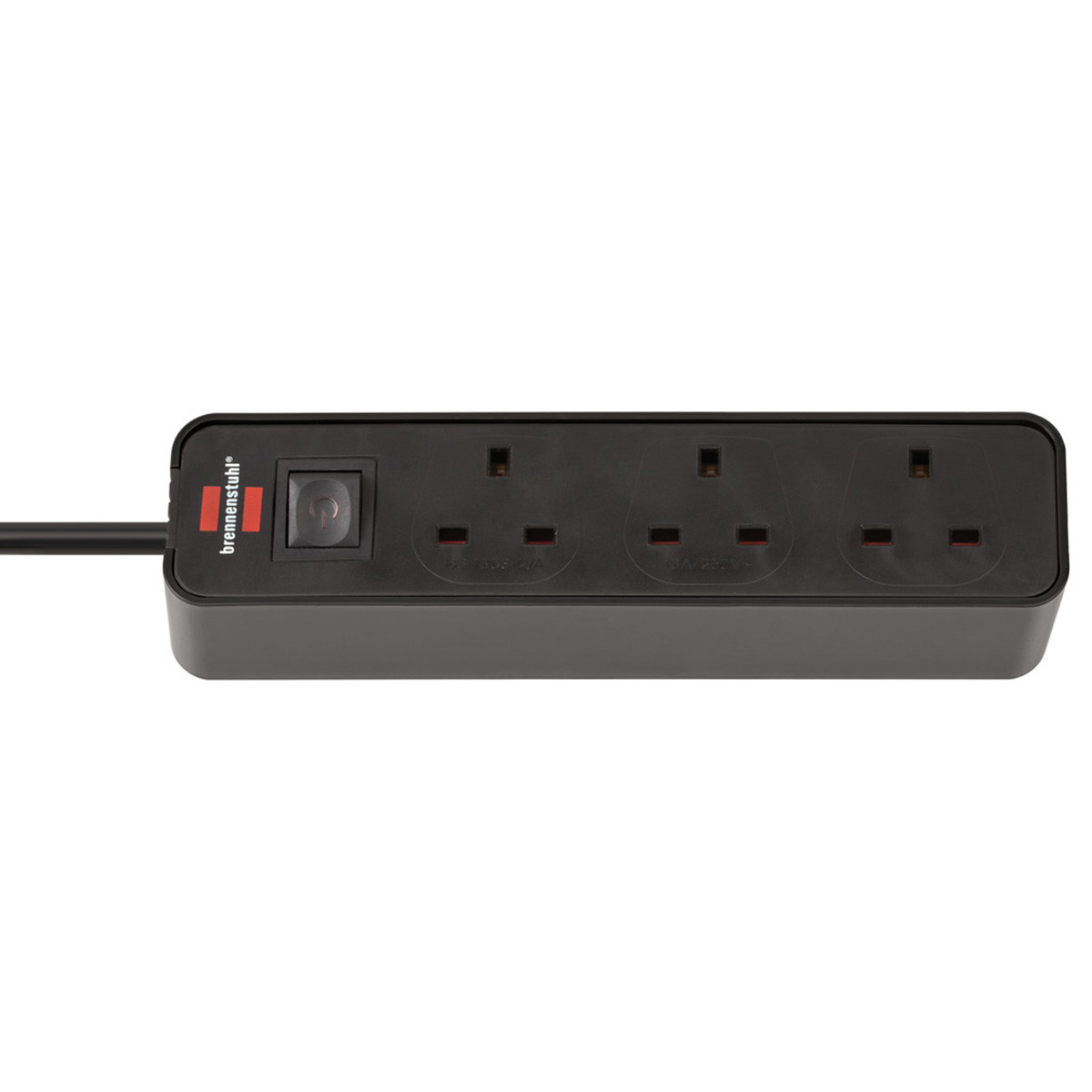 Brennenstuhl 1153233000 Ecolor 3-пътен удължителен кабел 1,5 метра черен 240V