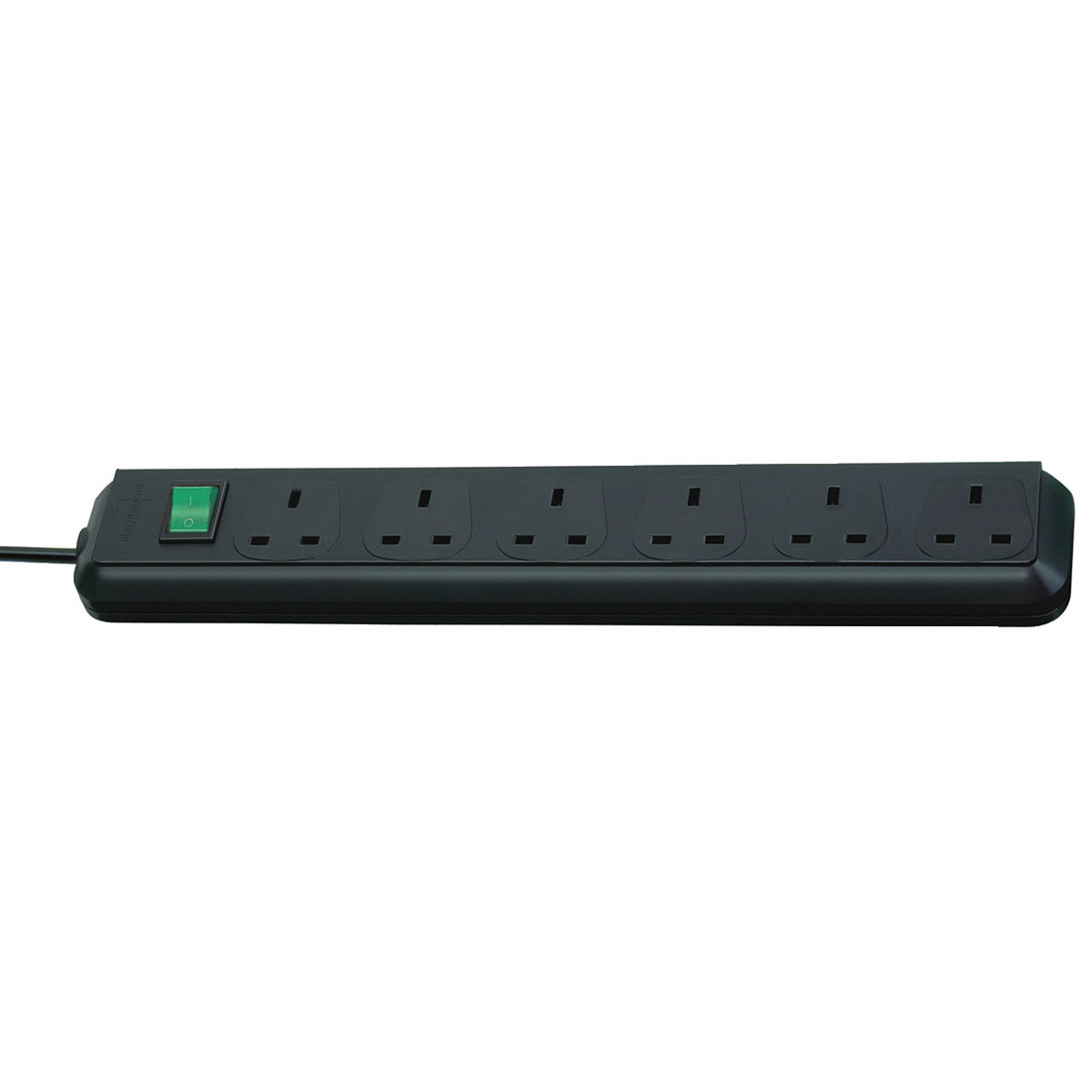 Brennenstuhl 1159503 Eco-Line 6-пътен удължителен кабел 1,5 метра черен 240V