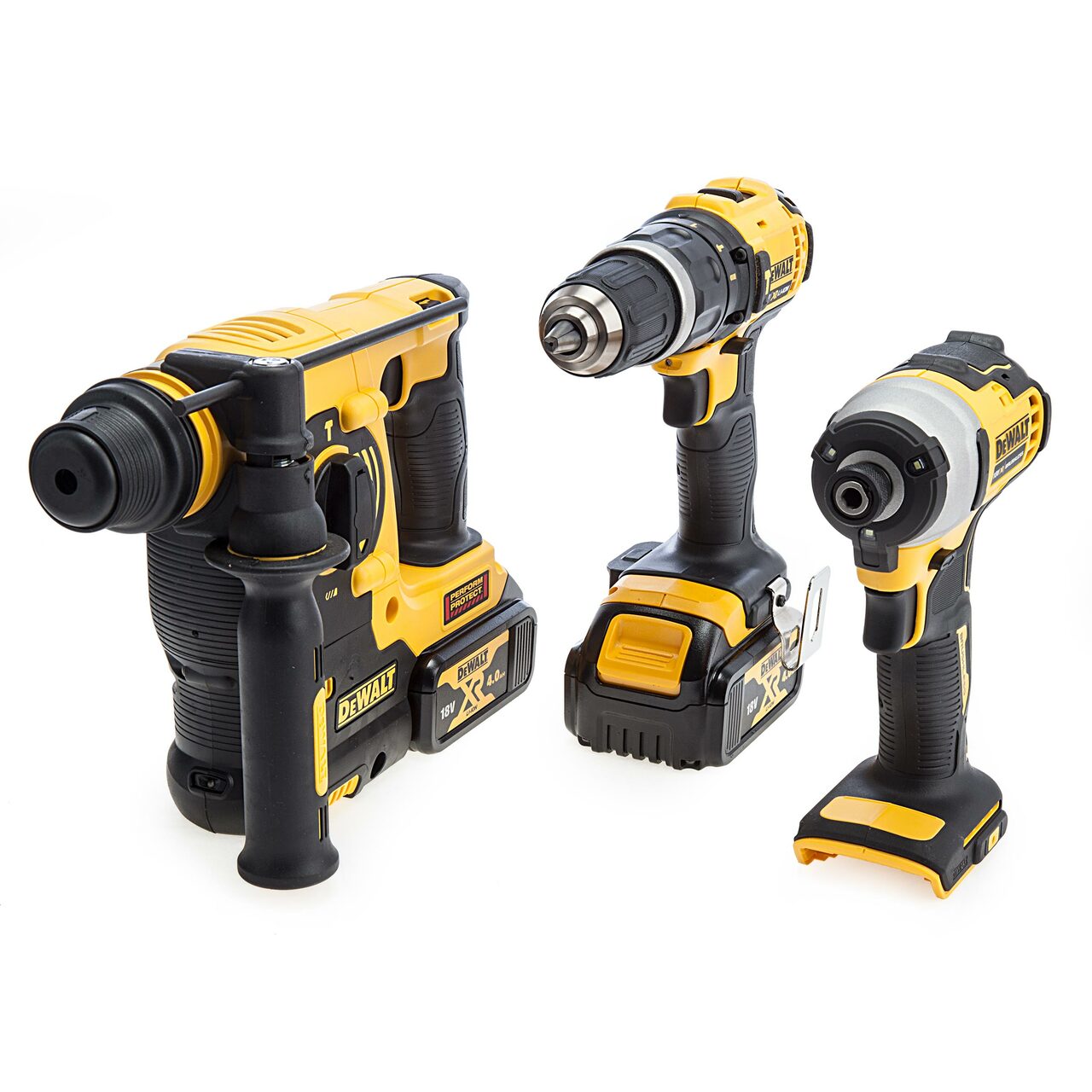 Dewalt 18V 3 Piece Construction Kit (2 x 4.0Ah батерии)