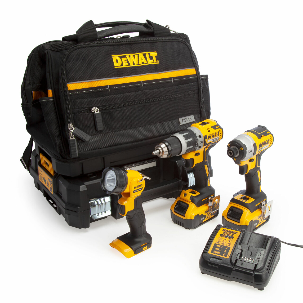 Комплект Dewalt 18V XR DCF887, DCD796 & DCL040 (2 x 5.0Ah батерии)