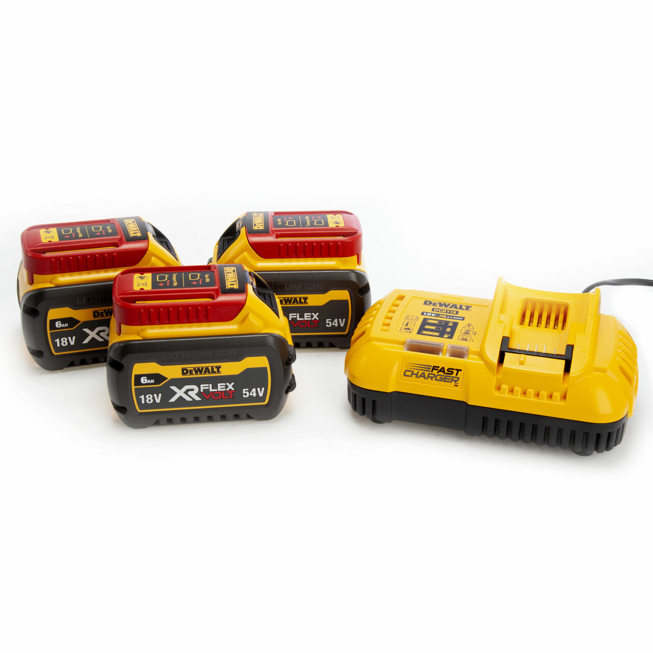 Dewalt DCB118T3 стартов комплект за зарядно устройство (3x батерии 18V/54V FLEXVOLT 6.0Ah)
