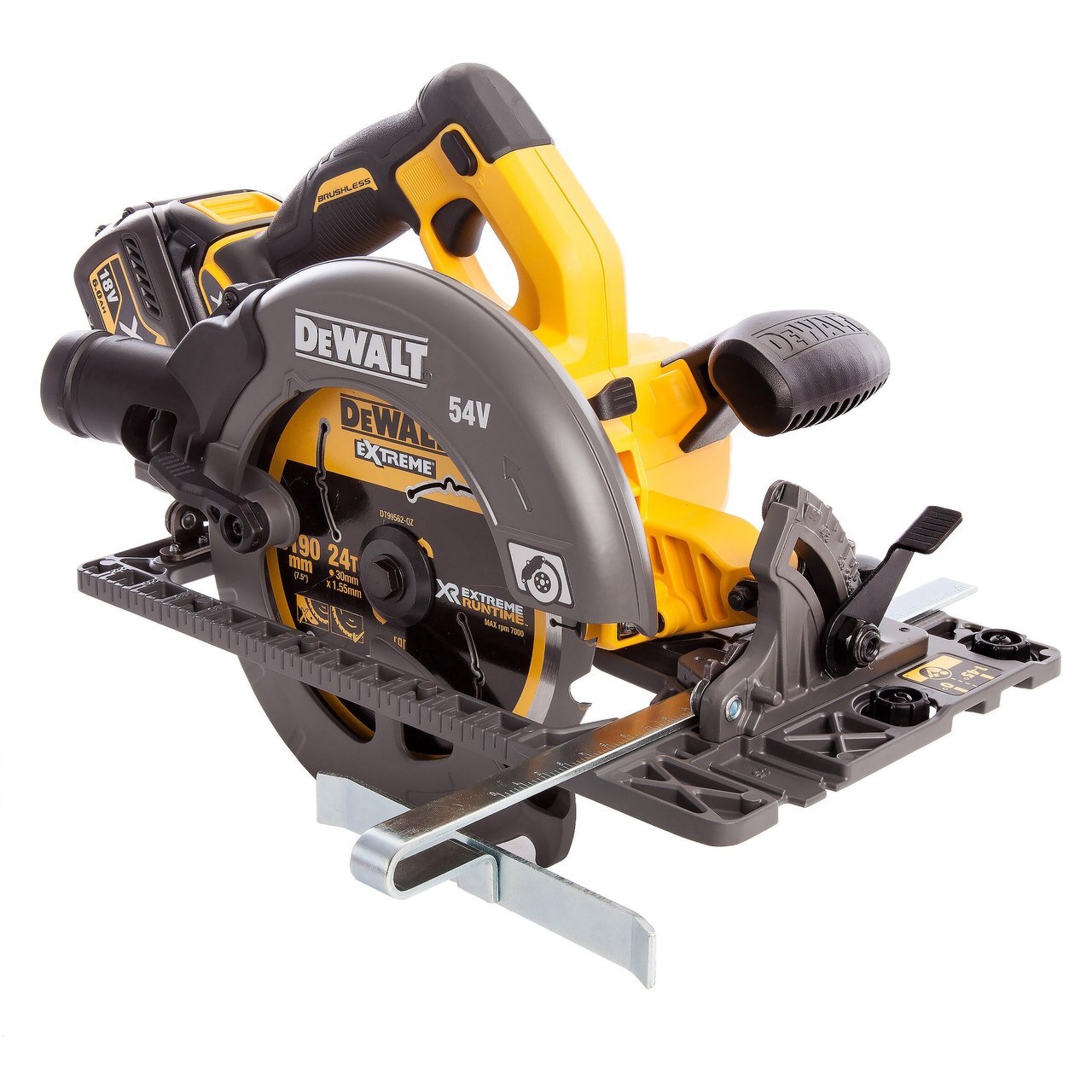 Dewalt DCS576T2 54V XR Flexvolt циркуляр 190 мм (2 x 6,0Ah батерии)