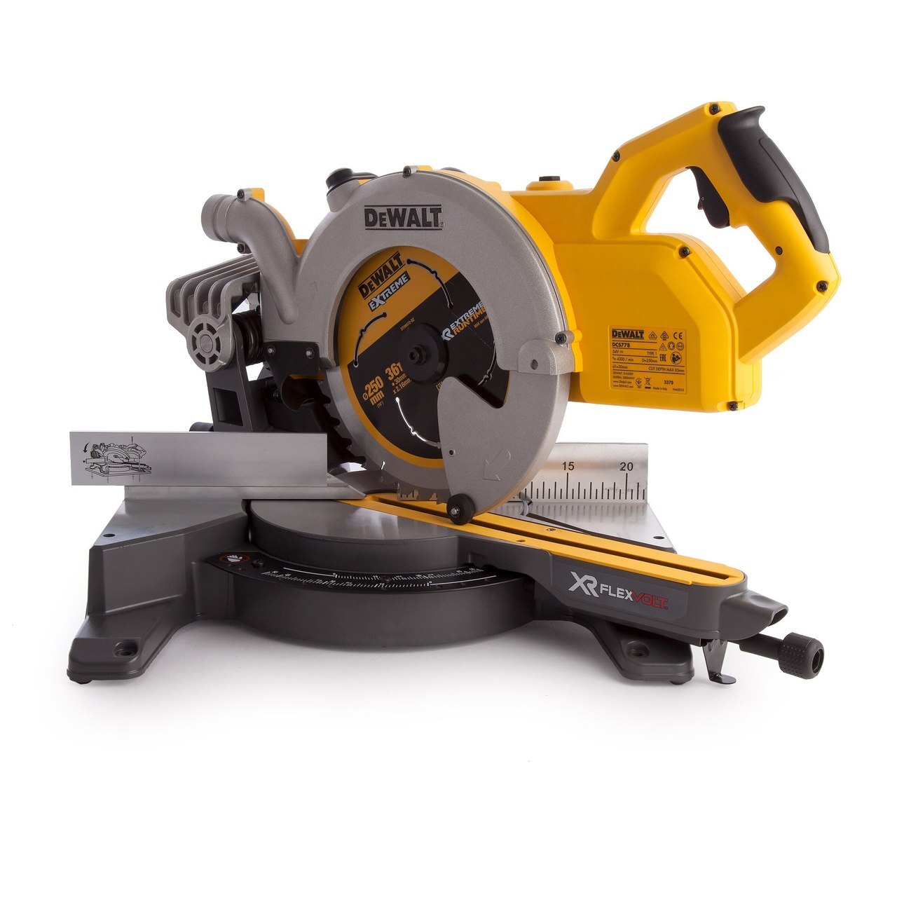 Dewalt DCS778N 54V XR Flexvolt митра Настолен Циркуляр 250 мм (само корпус)