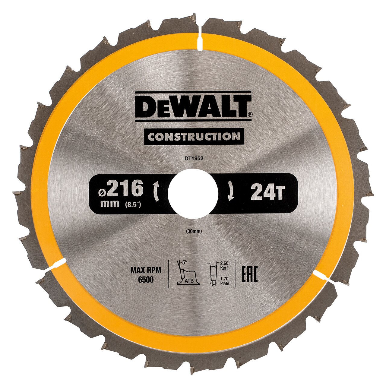Dewalt DT1952 Конструкция с циркулярно трионче 216mm x 30mm x 24T