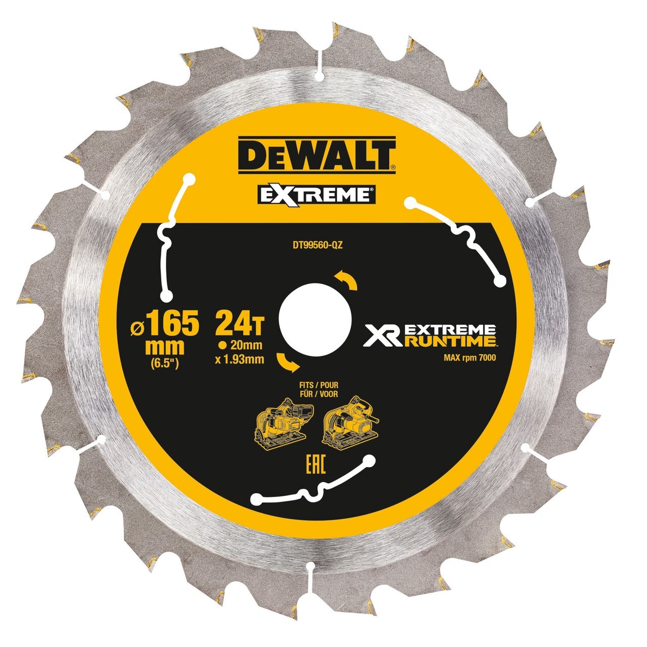 Dewalt DT99560 XR Extreme Ruterime Настолен Циркуляр 165mm x 20mm x 24T