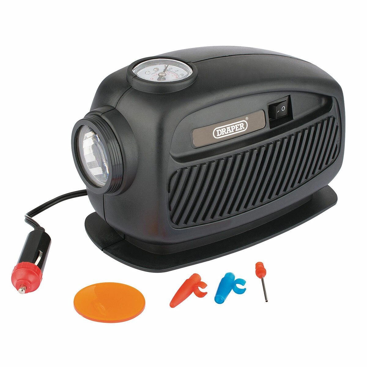 Draper 80999 12V мини аналогов въздушен компресор 250psi
