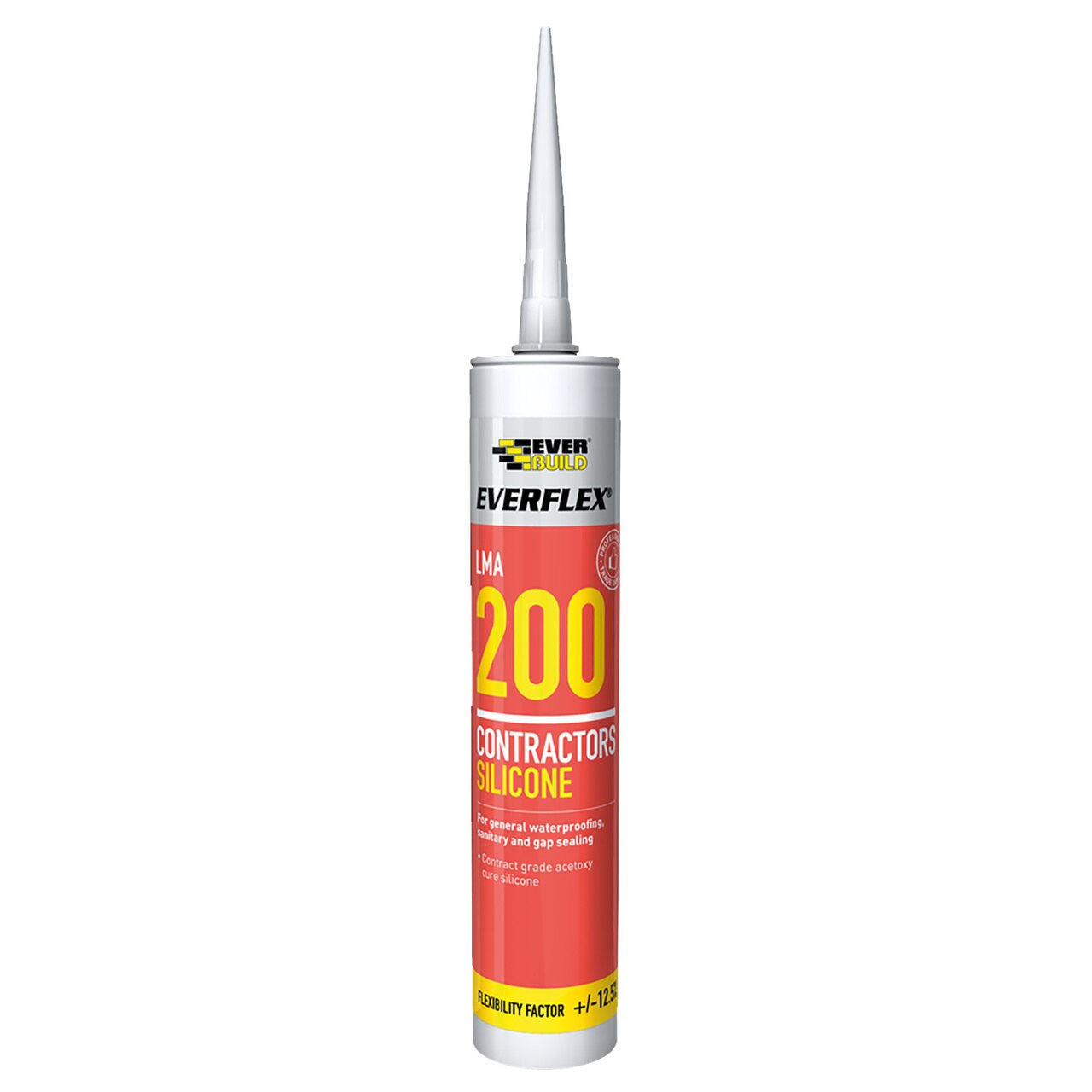 Everbuild Everflex 200 Contractors LMA Silicone Clear 295ml