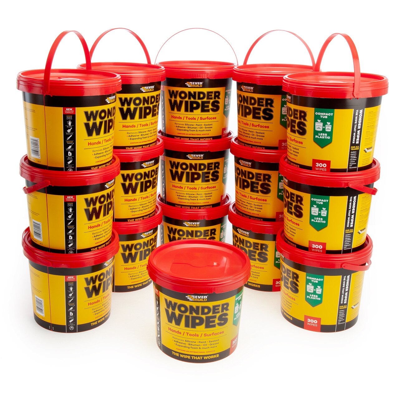 Everbuild GIANTWIPE-16 Wonder Wipes Giant Tub 300 кърпички (Кутия с 16 вани)