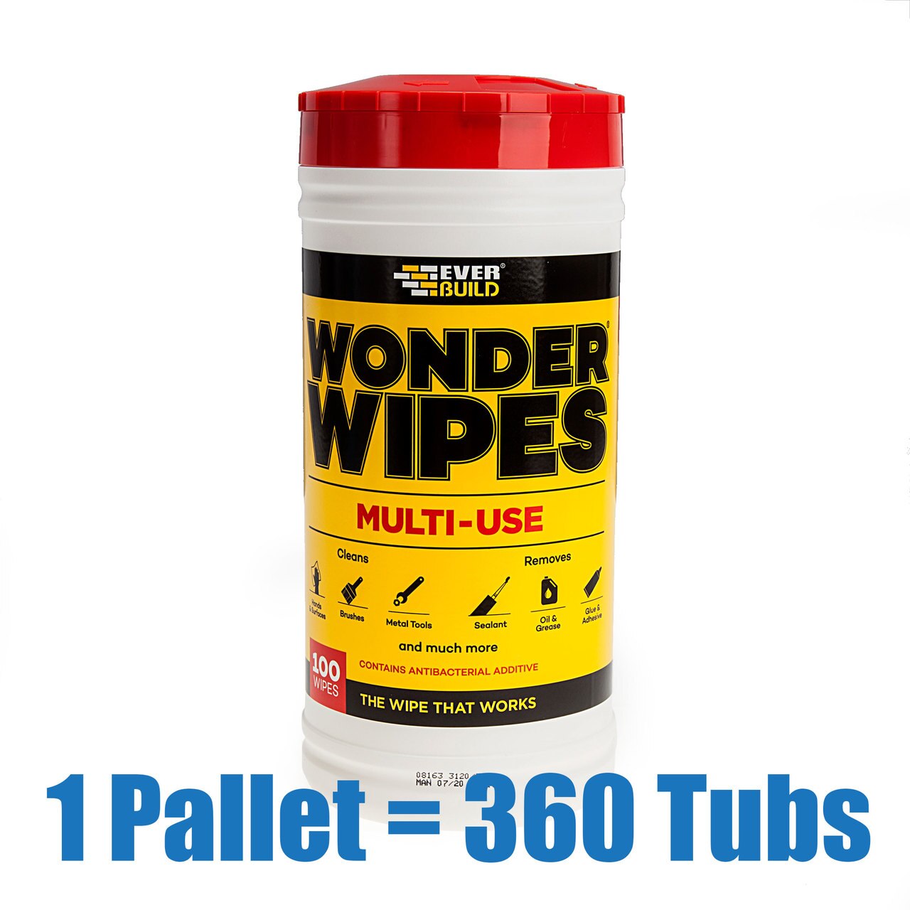 Everbuild WIPE80 Wonder Wipes Търговска вана 100 кърпички (палет от 360 вани)