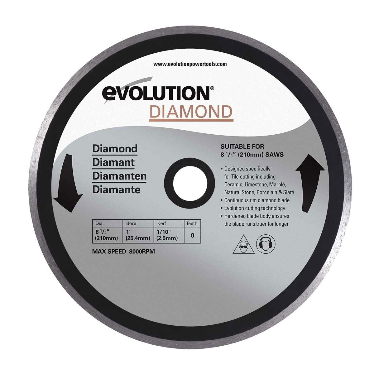 Evolution DB210 Rage 3S Diamond нож за рязане двеста и десет милиметра