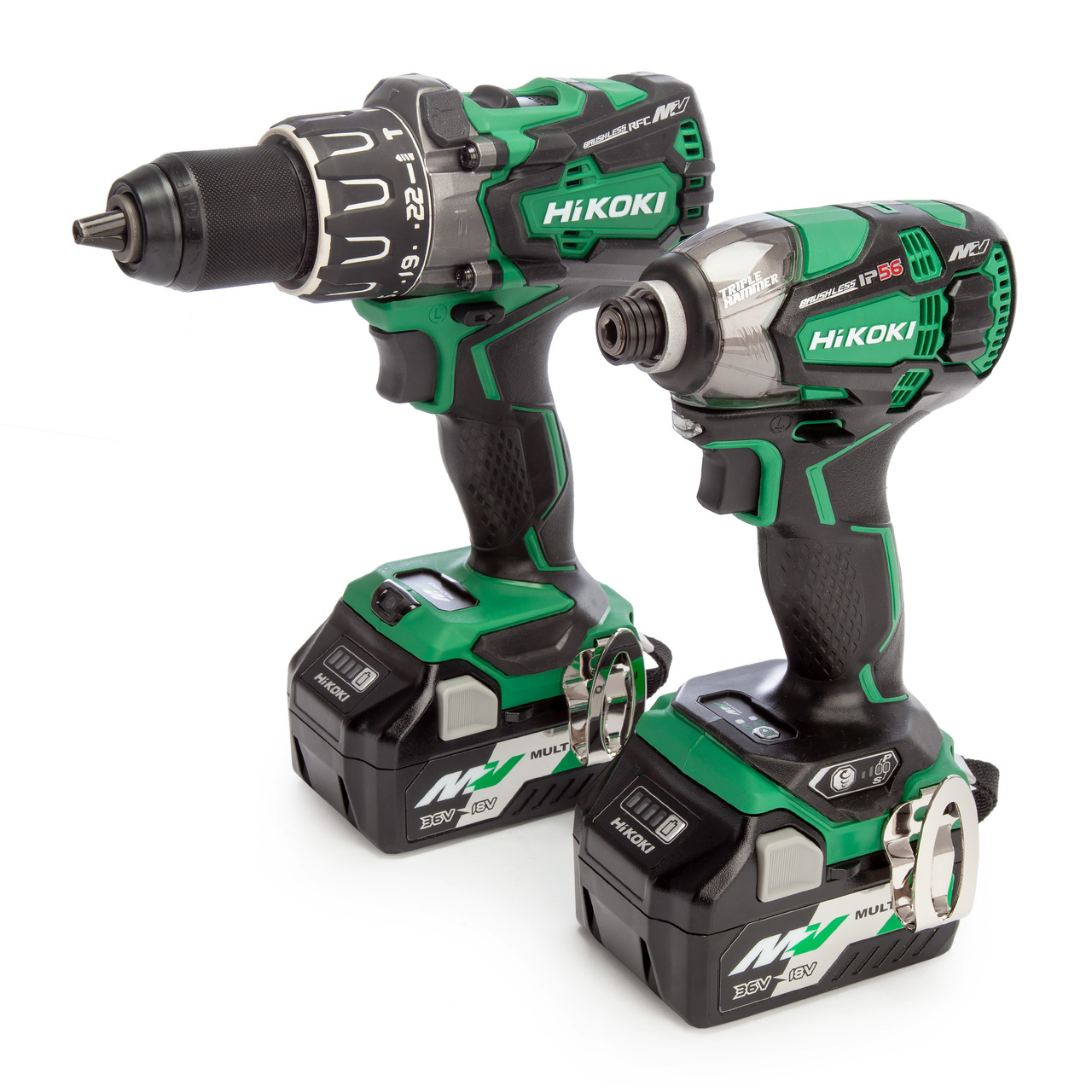 HiKOKI KC36DPL2JAZ 36V Multi-Volt Ударен Винтоверт & Ударна Отвертка Twin Pack (2 x Multi-Volt Батерии)