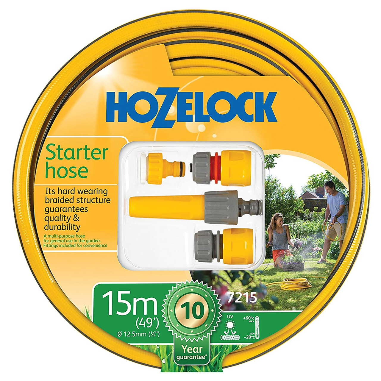 Hozelock 7215 9 комплект стартови маркучи и фитинги 12,5 мм x 15 метра