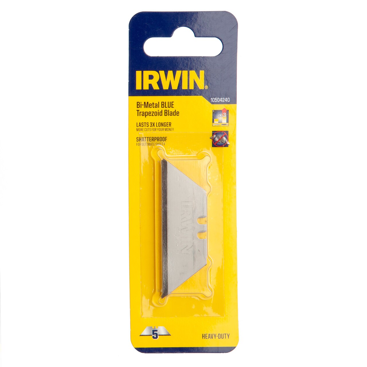Irwin 10504240 Биметални BLUE трапецовидни Остриета за ножове (пакет от 5)