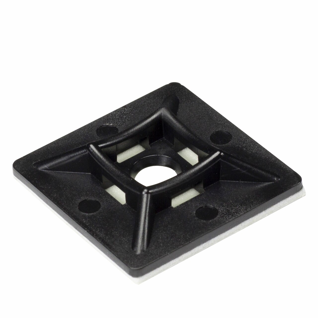 KrimpTerm CA19X19-B 19mm x 19mm (kg) Черни лепилни основи за кабелни вратовръзки (100 опаковки)