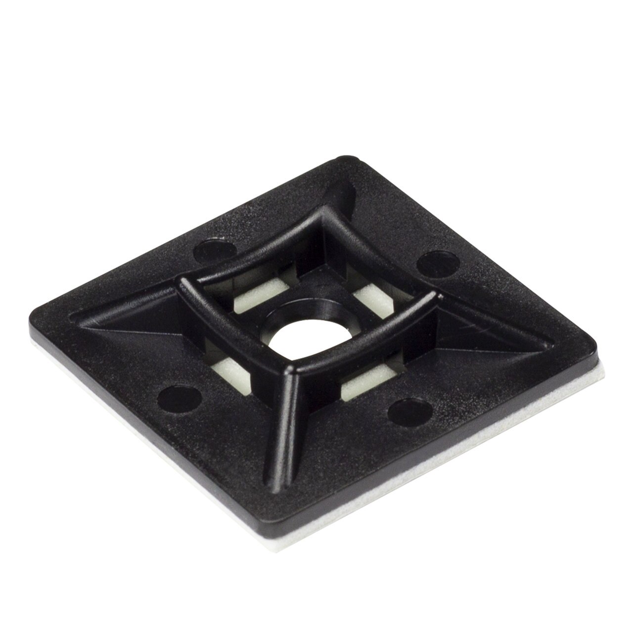 KrimpTerm CA28X28-B 28mm x 28mm (kg) Черни лепилни основи за кабелни вратовръзки (100 опаковки)
