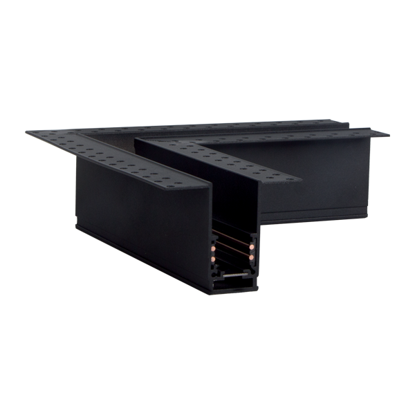 L-CONNECTOR FOR MAGNETIC TRACK RAIL RECESSED MOUNT