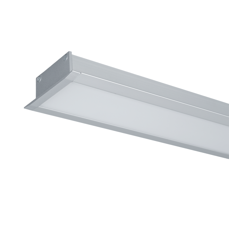 LED PROFILES RECESSED MOUNTING S48 24W 4000K 1200MM GREY+EMERGEMCY KIT