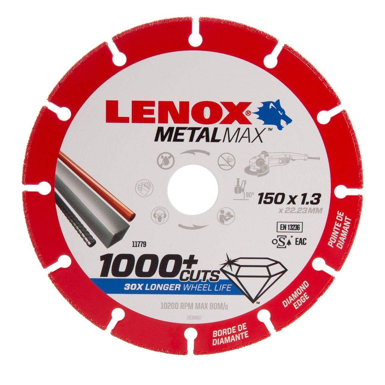 Lenox 2030867 MetalMax Diamond Cut off Wheel 150mm x 1.3mm x 22.23mm