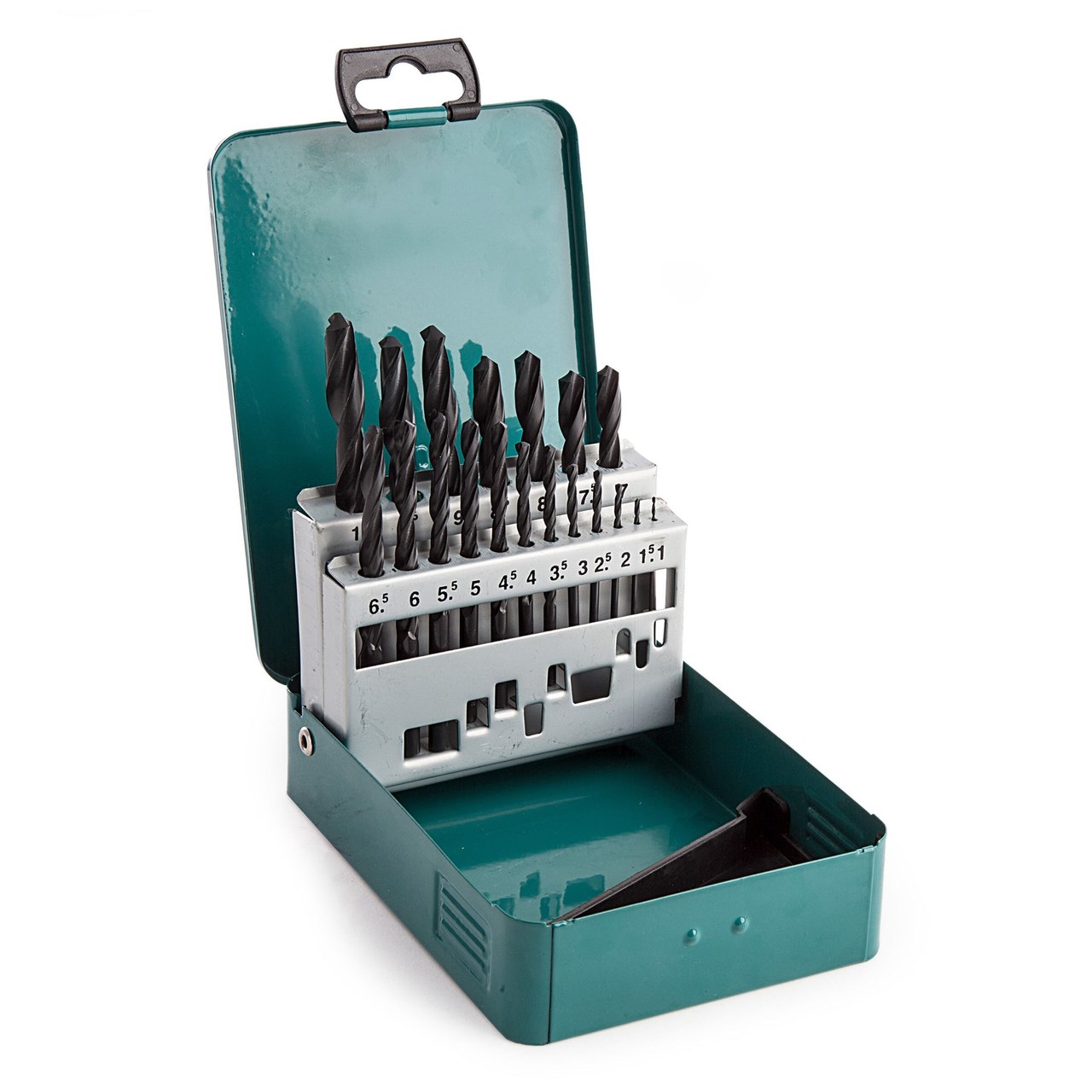Комплект Makita D-54081 асортимент HSS-R в метален калъф (19 броя)