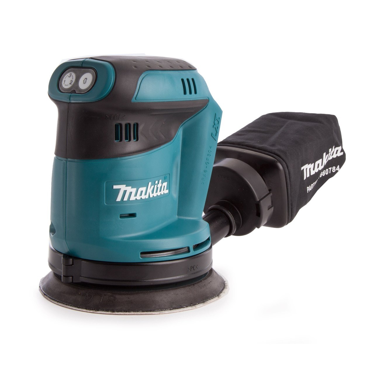 Makita DBO180Z 18V Cordless Ексцентрикова машина за шлифоване сто двайсет и пет мм (само корпус)