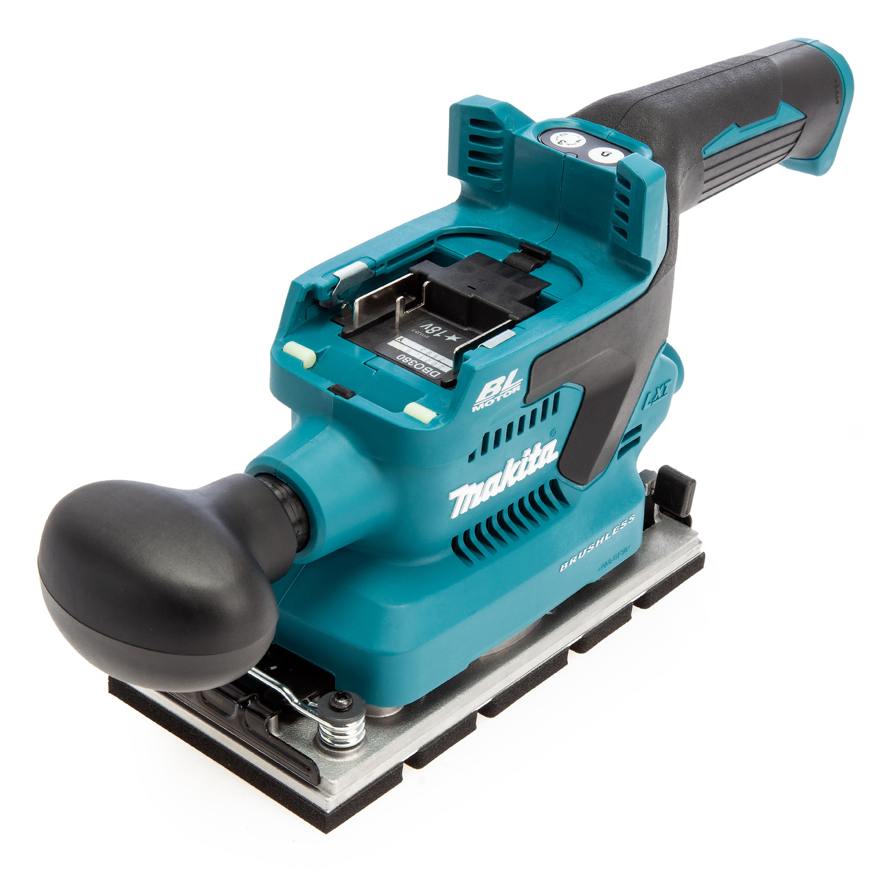 Makita DBO380Z 18V LXT 1/3 листова машина за шлифоване машина (само корпус)
