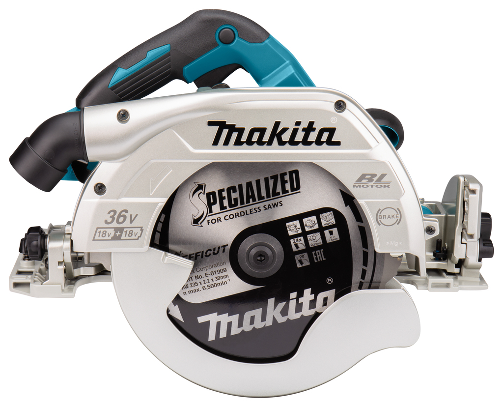 Makita DHS900Z 36V LXT безчеткана циркулярна 235 мм (само корпус) - приема 2 х 18 V батерии